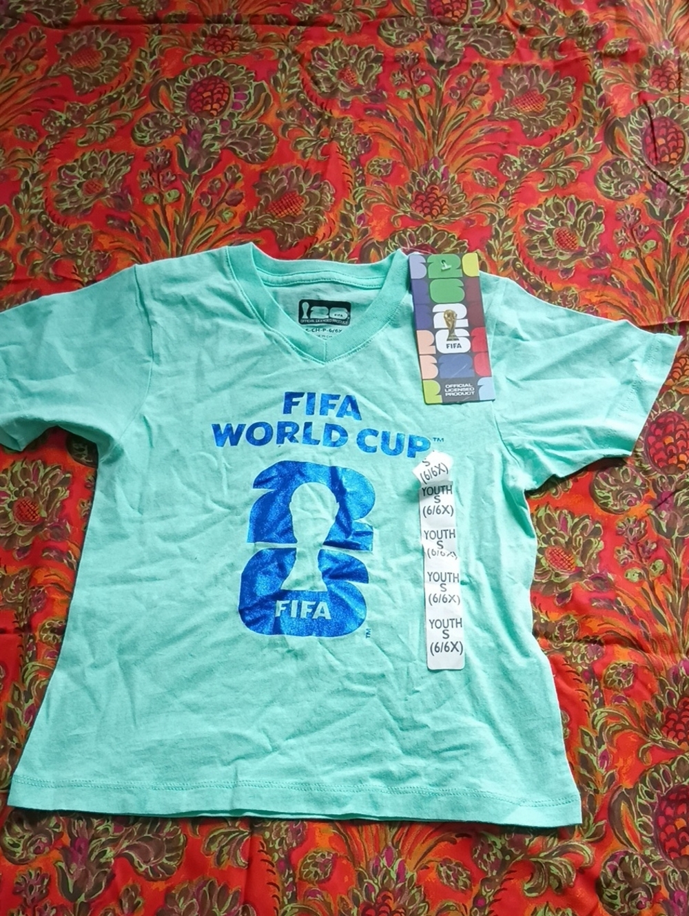 FIFA World Cup Kids' Short Sleeve Tee in Aqua Blue